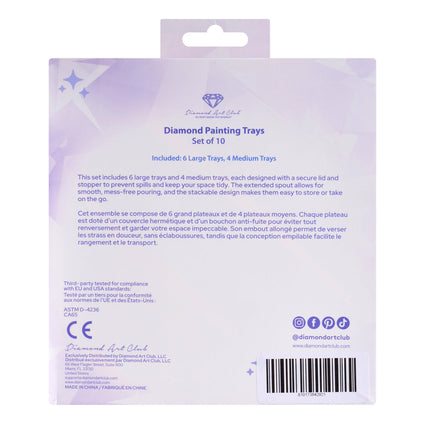 Diamond Painting Diamond Painting Trays - 6 Large & 4 Medium (Set of 10)