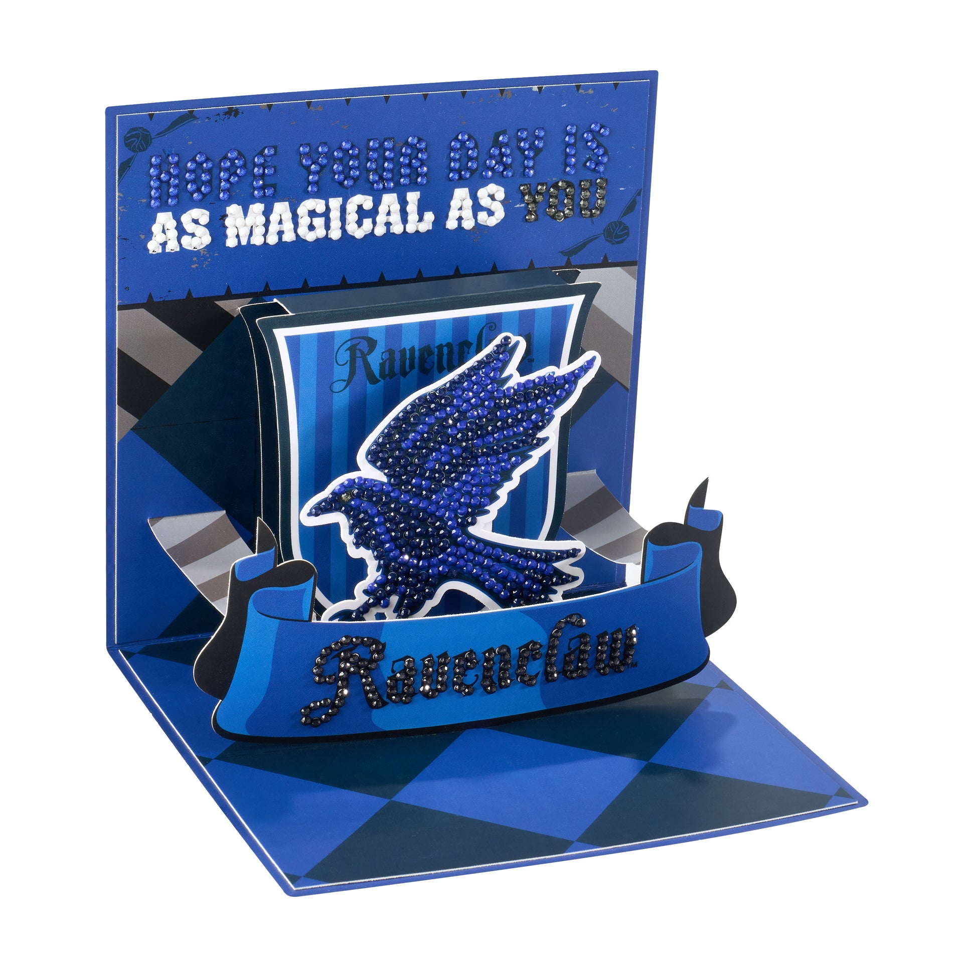 Diamond Painting Diamond Pop Card™ - Ravenclaw™ 5.8" x 5.8" (14.9cm × 14.9cm) / Round With 6 Colors Including 1 Iridescent Diamond and 3 Fairy Dust Diamonds / 766