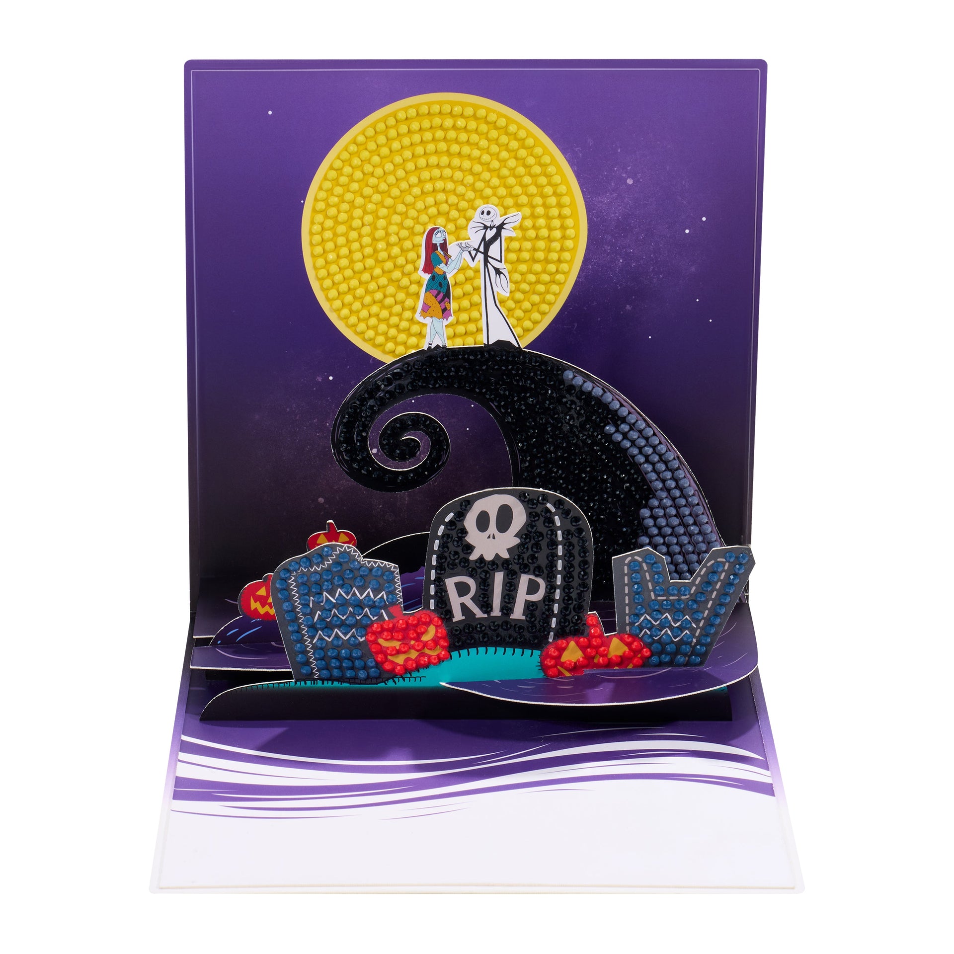 Diamond Painting Diamond Pop Card™ - The Nightmare Before Christmas™ 5.8" x 5.8" (14.9cm x 14.9cm) / Round with 7 Colors / 1,407
