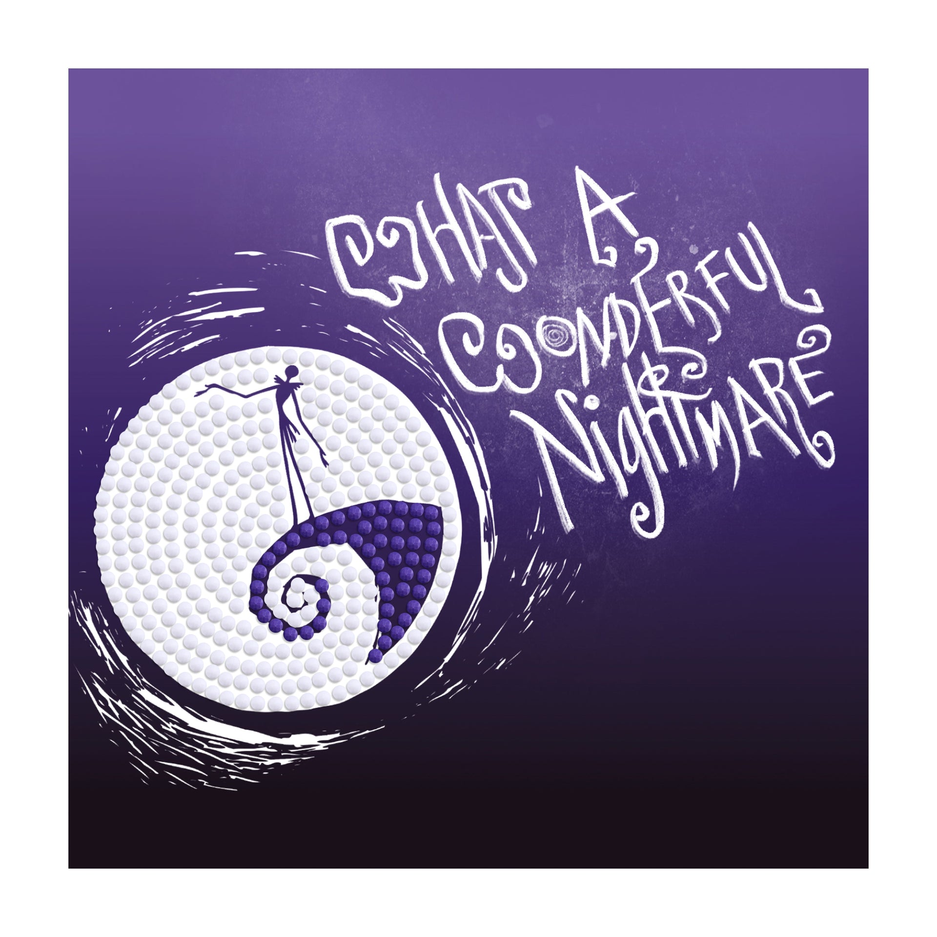 Diamond Painting Diamond Pop Card™ - The Nightmare Before Christmas™ 5.8" x 5.8" (14.9cm x 14.9cm) / Round with 7 Colors / 1,407