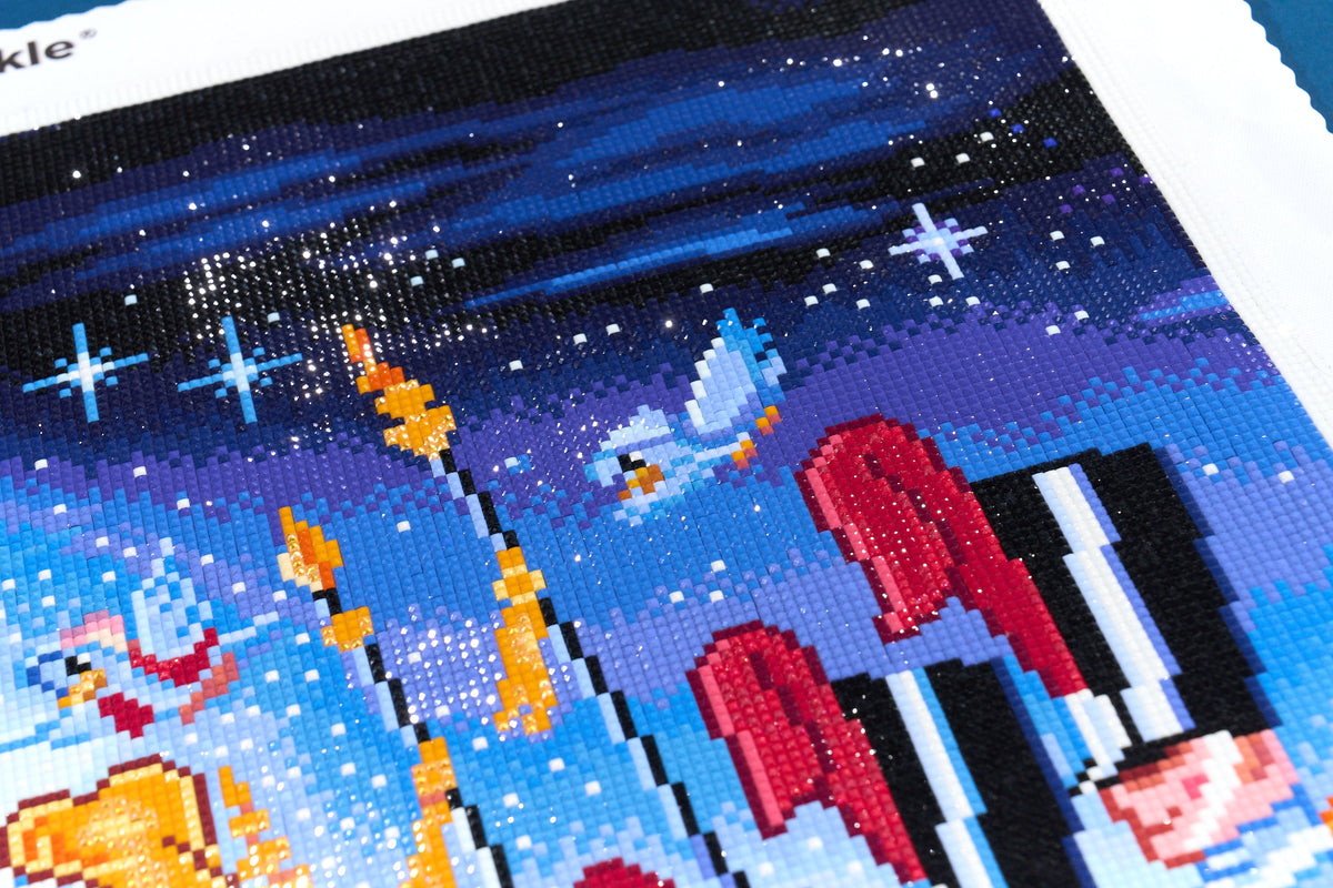 Diamond Painting Disney's Cinderella 27.6" x 33.9" (69.9cm x 85.6cm) / Square with 66 Colors including 1 AB and 3 Fairy Dust Diamonds / 96,664