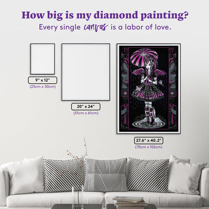 Diamond Painting Ditto 27.6" x 40.2" (70cm x 102cm) / Square with 25 Colors including 1 AB and 2 Fairy Dust Diamonds / 114,929