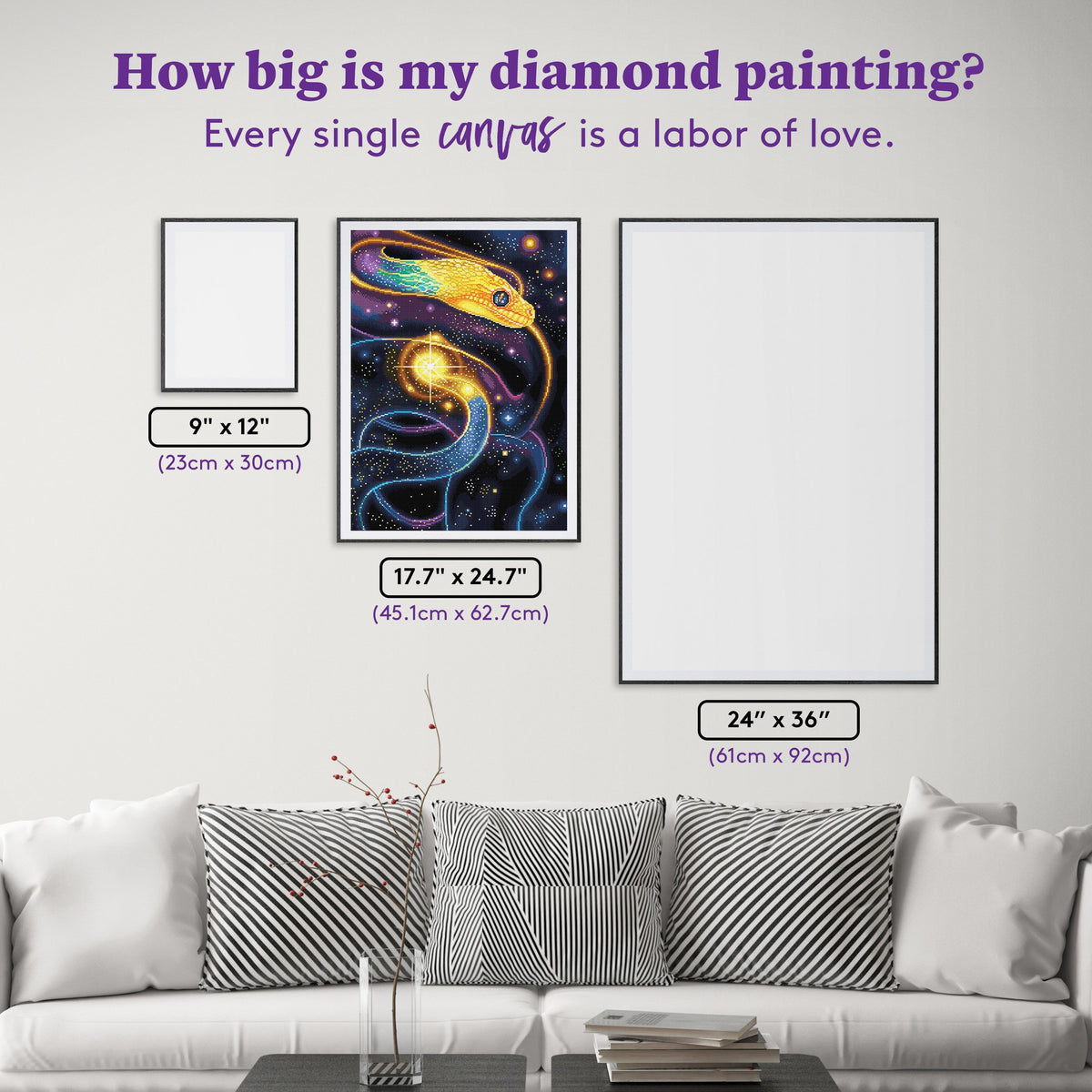Diamond Painting Divine Transformation 17.7" x 24.7" (45.1cm x 62.7cm) / Square With 40 Colors Including 4 ABs and 1 Fairy Dust Diamonds / 45,612