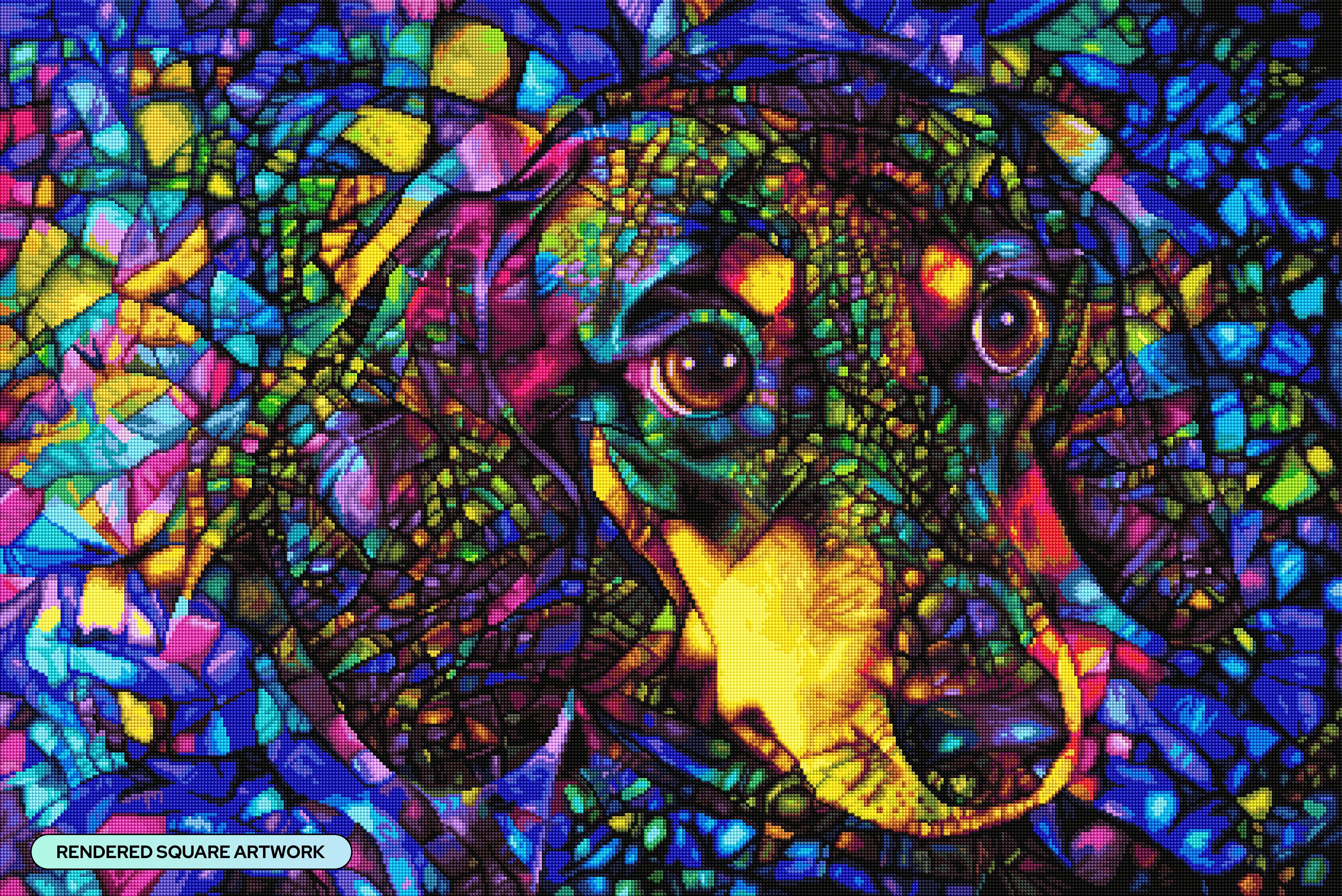 Dixie the Stained Glass Dachshund – Diamond Art Club