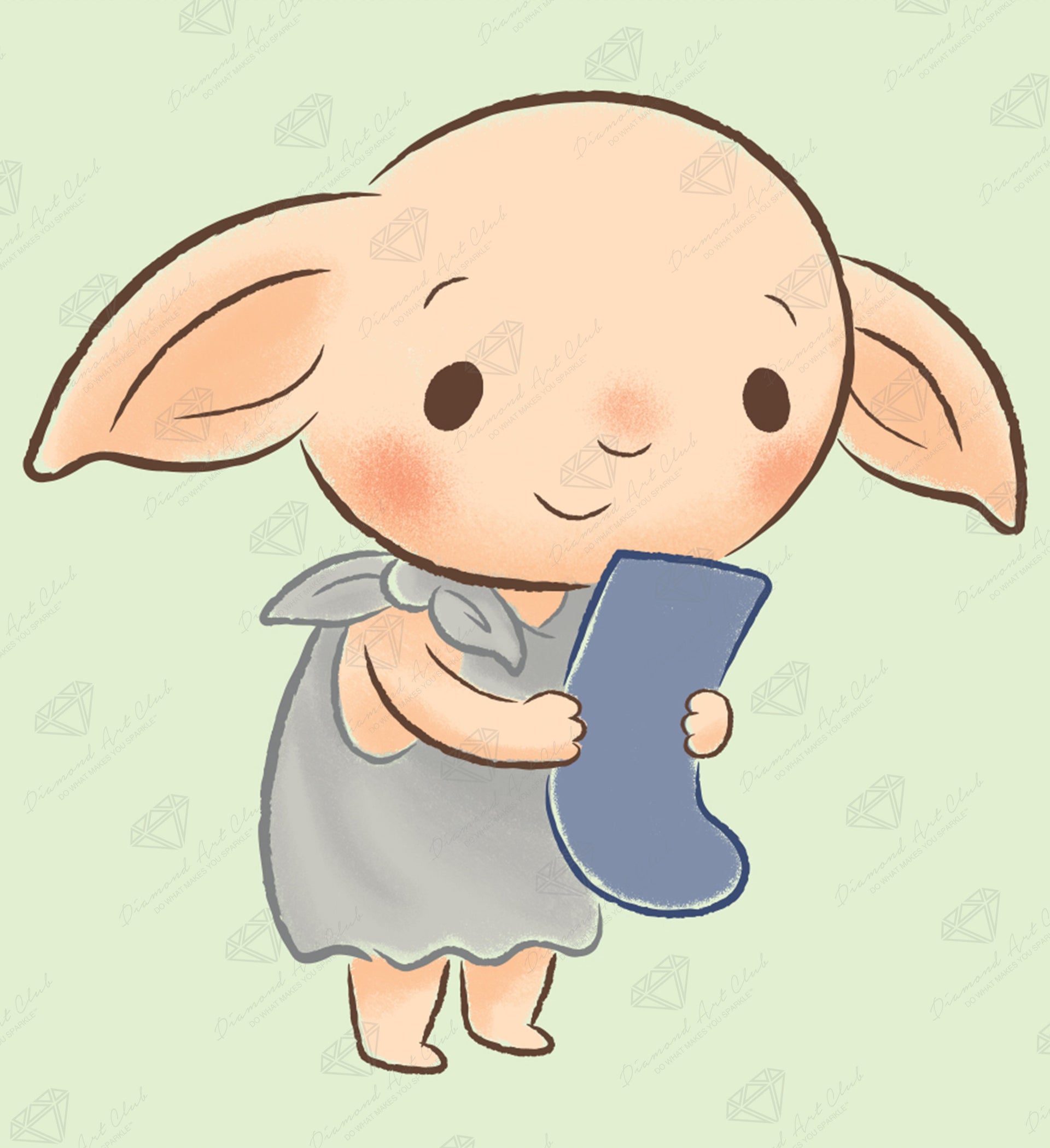 Diamond Painting Dobby™ is Free! 13" x 14" (32.8cm x 35.9cm) / Round With 11 Colors / 14,976