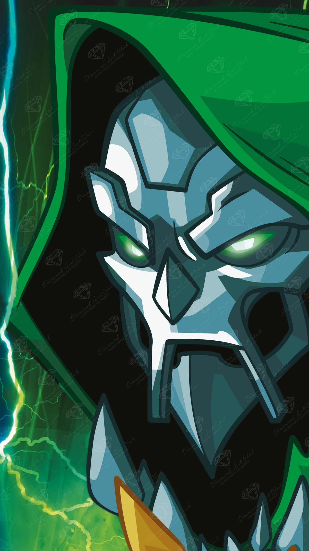 Diamond Painting Doctor Doom™ 13" x 23" (33cm x 58.9cm) / Round with 35 Colors including 1 AB and 3 Fairy Dust Diamonds / 25,680