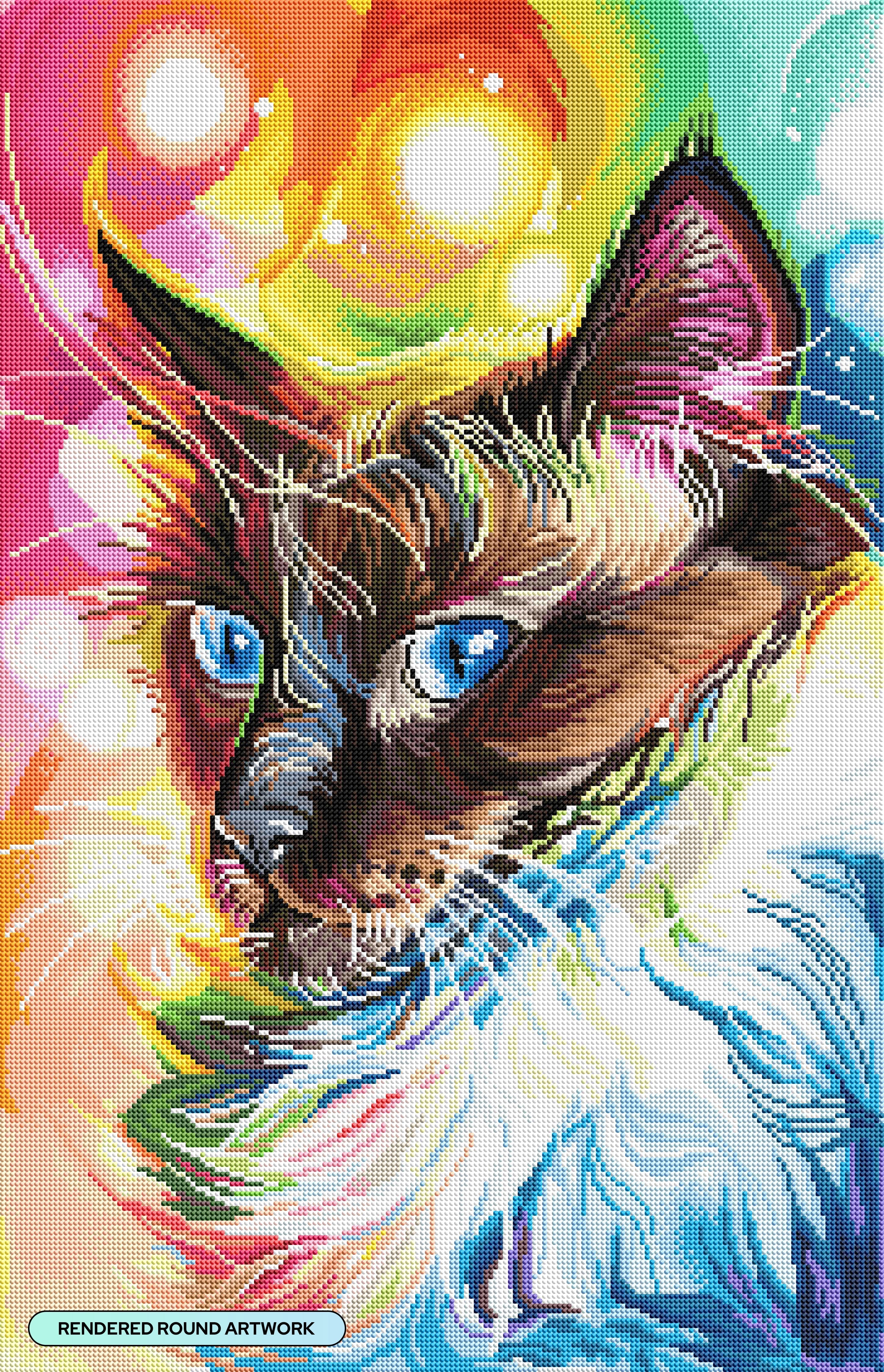 Diamond Art Club Abstract Cat Diamond Painting Kit