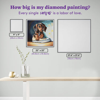 Diamond Painting Don't Go 22" x 22" (55.8cm x 55.8cm) / Round with 48 Colors including 1 AB and 1 Fairy Dust Diamond / 39,601