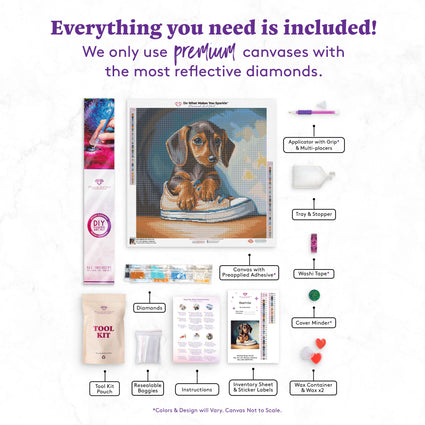 Diamond Painting Don't Go 22" x 22" (55.8cm x 55.8cm) / Round with 48 Colors including 1 AB and 1 Fairy Dust Diamond / 39,601