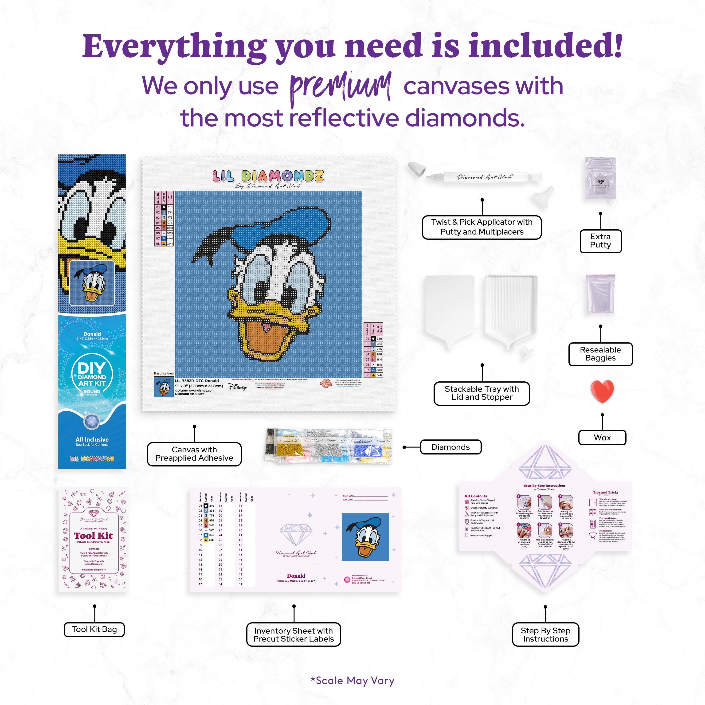 Donald ダイヤモンドアートキット | Diamond Art Club