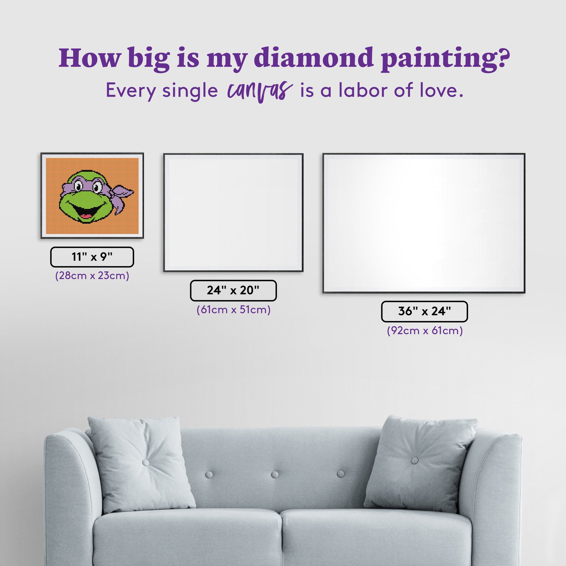 Diamond Painting Donnie 11" x 9" (28cm x 23cm) / Round With 6 Colors Including 1 ABs / 8,200
