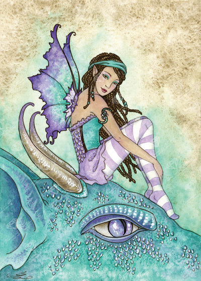 Diamond Painting Dragon Perch 25.6" x 35.8" (65cm x 91cm) / Square with 54 Colors including 2 ABs and 3 Fairy Dust Diamonds / 95,265