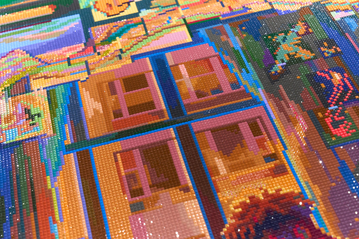 Diamond Painting Dragon Room 25.6" x 37.4" (65cm x 94.8cm) / Square with 99 Colors including 6 ABs and 2 Iridescent Diamonds and 19 Fairy Dust Diamonds / 99,441