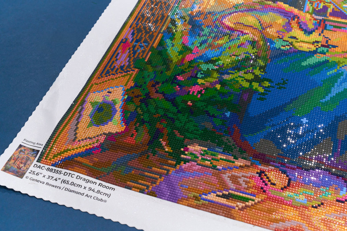 Diamond Painting Dragon Room 25.6" x 37.4" (65cm x 94.8cm) / Square with 99 Colors including 6 ABs and 2 Iridescent Diamonds and 19 Fairy Dust Diamonds / 99,441