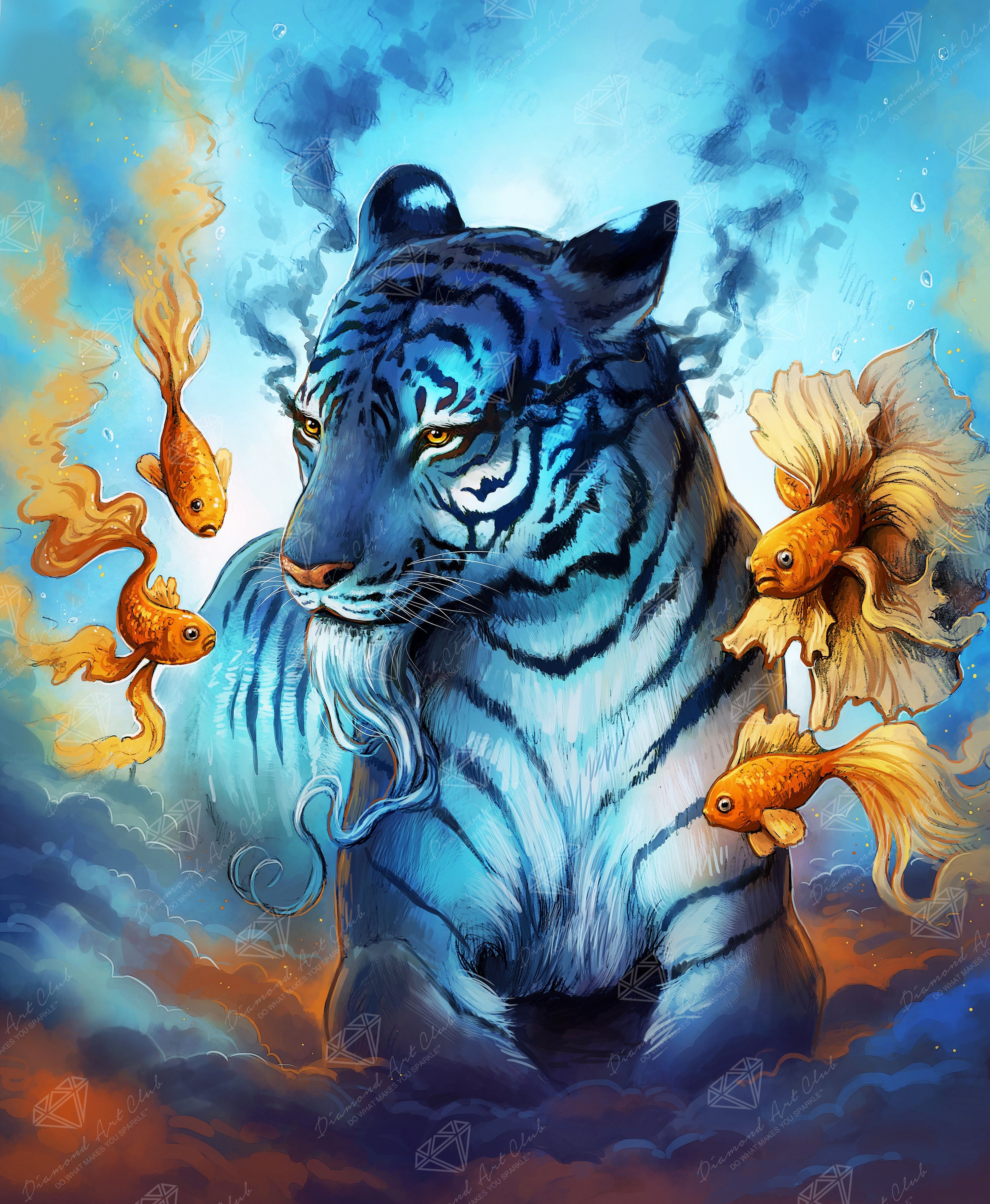 Kit Diamond Painting 5D Awesocrafts "Cigno Nel Cielo Blu" 30x40 Cm, Per Adulti E Bambini