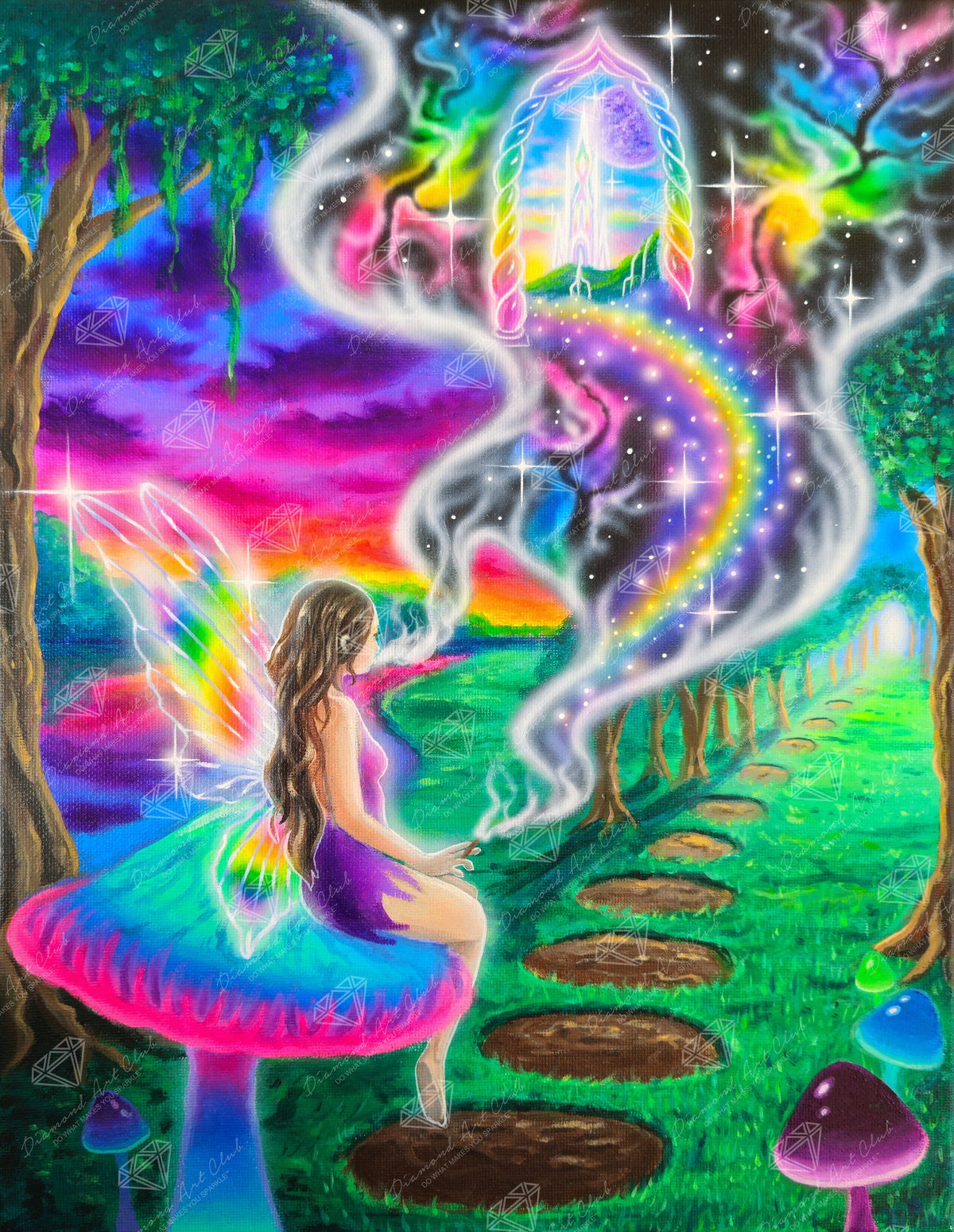 Diamond Painting Dream Portal 25.6" x 33" (65cm x 83.9cm) / Square with 92 Colors including 3 ABs and 6 Fairy Dust Diamonds / 87,957