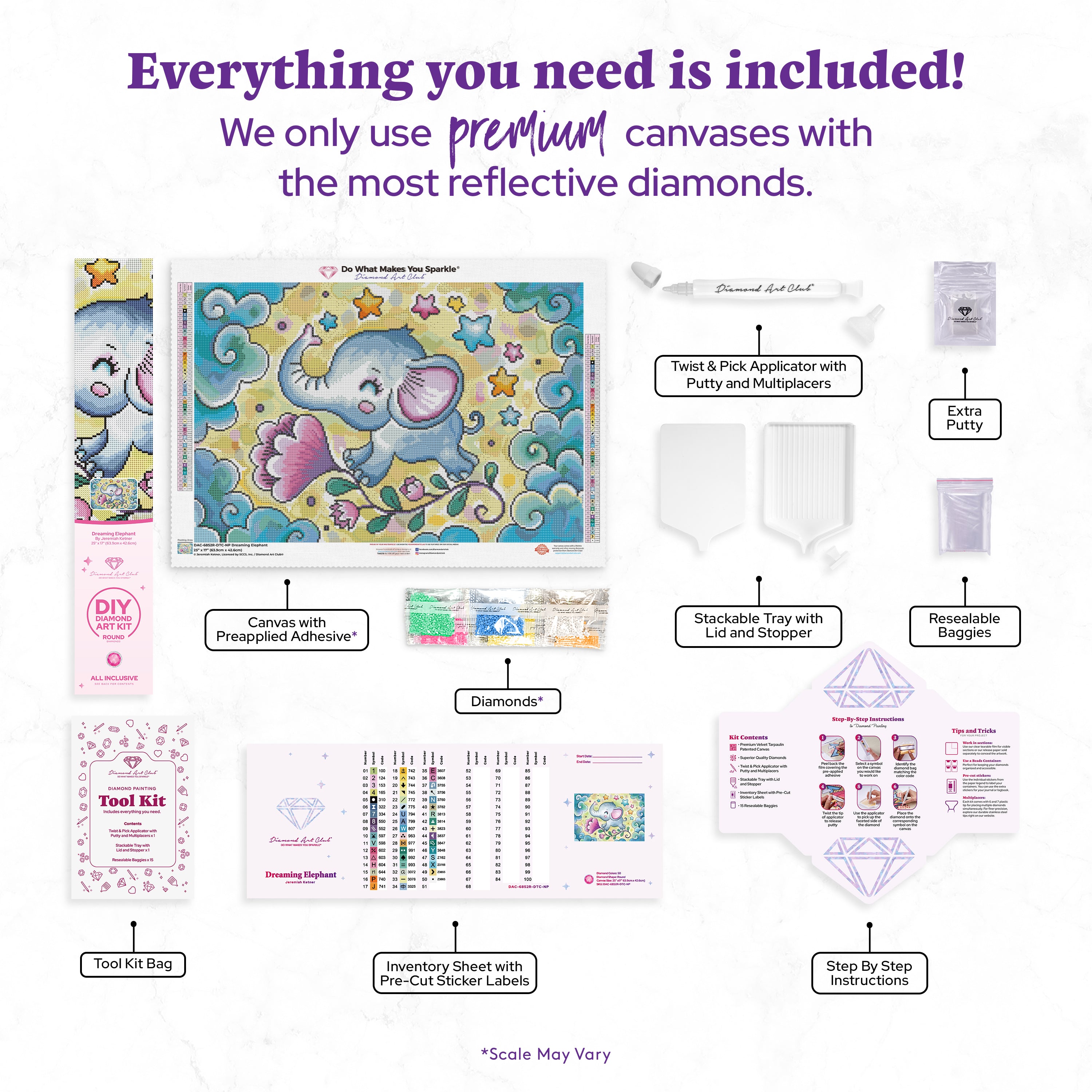 Dreaming Elephant – Diamond Art Club