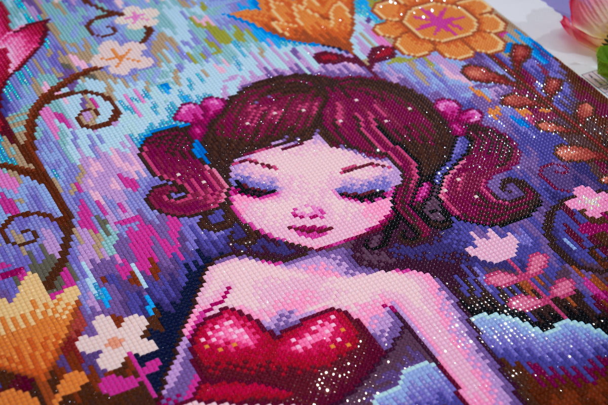 Diamond Painting Dreaming of a Better Tomorrow 22" x 28" (55.8cm x 70.7cm) / Square with 63 Colors including 2 ABs and 3 Fairy Dust Diamonds / 63,616