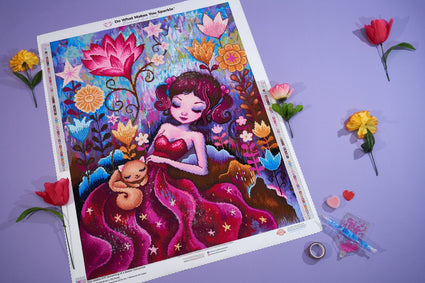 Diamond Painting Dreaming of a Better Tomorrow 22" x 28" (55.8cm x 70.7cm) / Square with 63 Colors including 2 ABs and 3 Fairy Dust Diamonds / 63,616