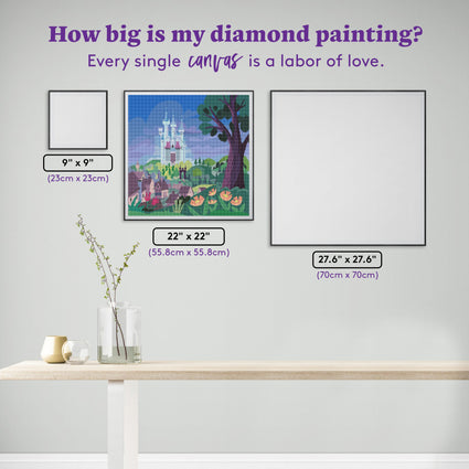 Diamond Painting Dreams Are What You Make Them 22" x 22" (55.8cm x 55.8cm) / Square with 60 Colors including 1 AB and 4 Fairy Dust Diamonds / 50,176