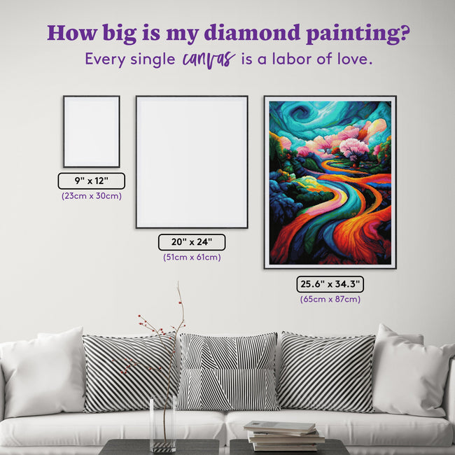 Diamond Painting Dreamscape 25.6" x 34.3" (65cm x 87cm) / Square with 64 Colors including 4 ABs and 1 Fairy Dust Diamond / 91,089