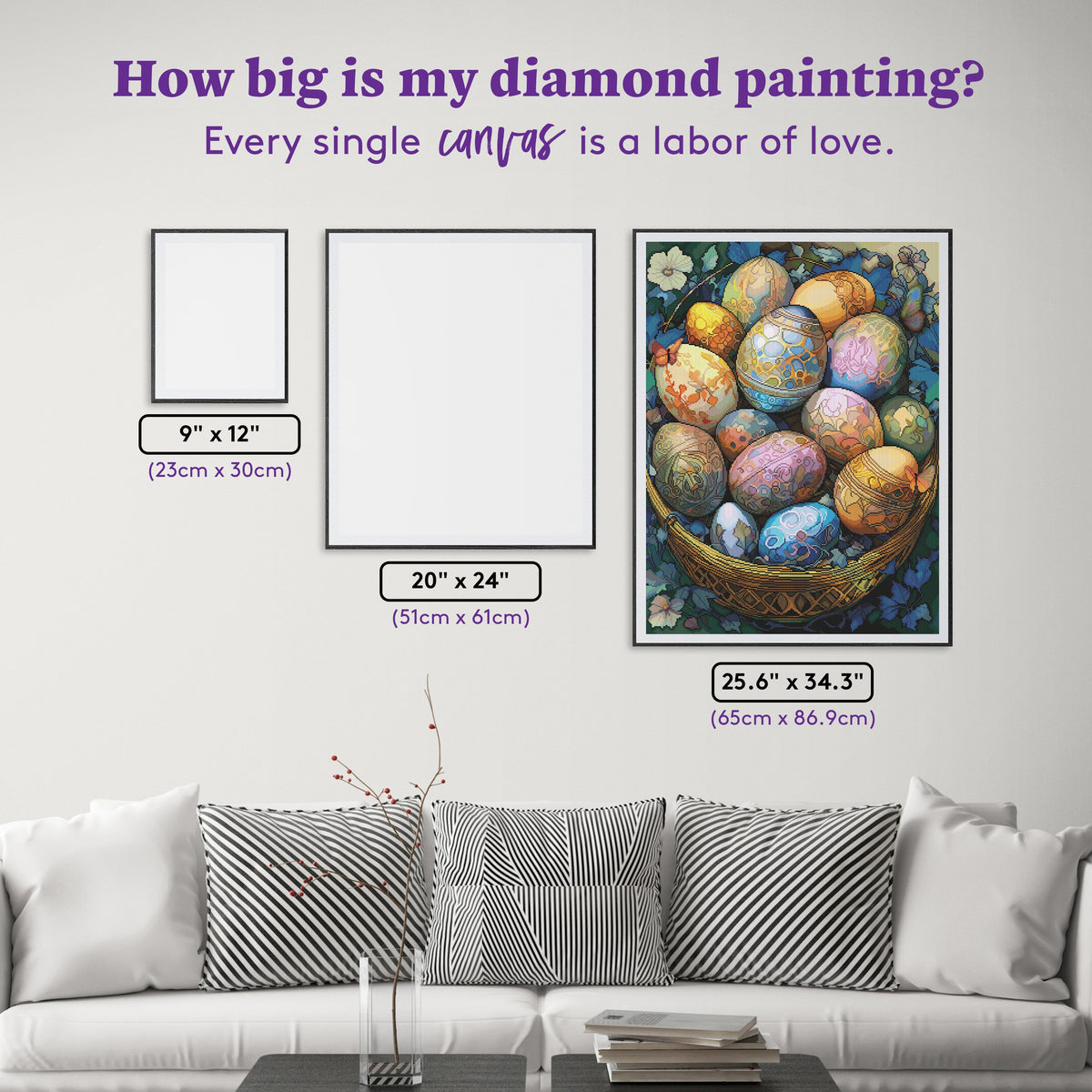Diamond Painting Easter Treasures 25.6" x 34.3" (65cm x 86.9cm) / Square With 91 Colors Including 2 ABs and 5 Fairy Dust Diamonds / 91,089