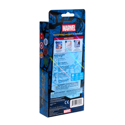 Diamond Painting Easy Gem Coaster - Marvel 4" x 4" (10cm x 10cm) / Round With 10 Colors including 10 Iridescent Diamonds / 2,109