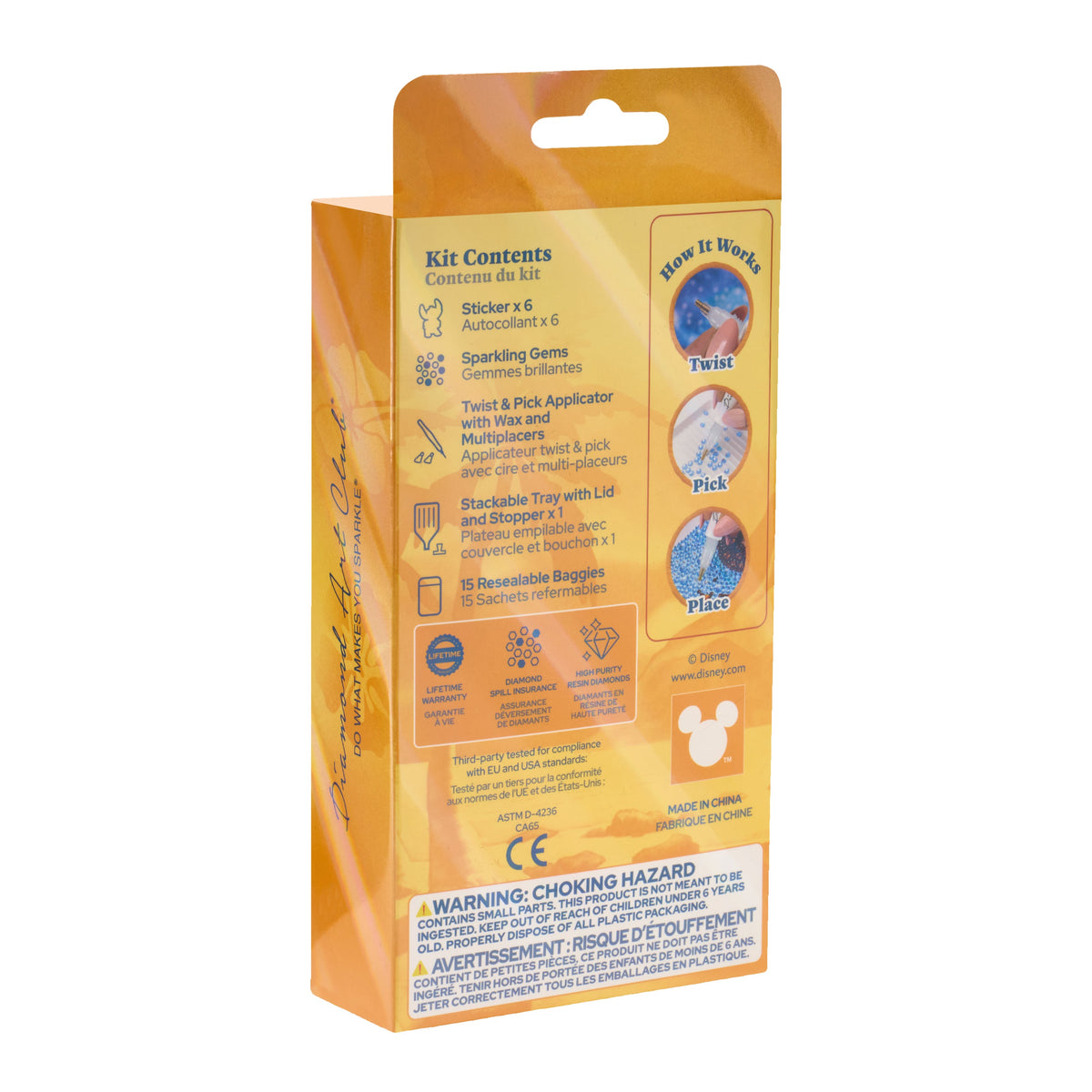 Diamond Painting Easy Gems™ Stickers - Lilo & Stitch™ (Set of 6) Approx. 2" (5cm) / Round with 12 Colors including 12 Iridescent Diamonds / 222