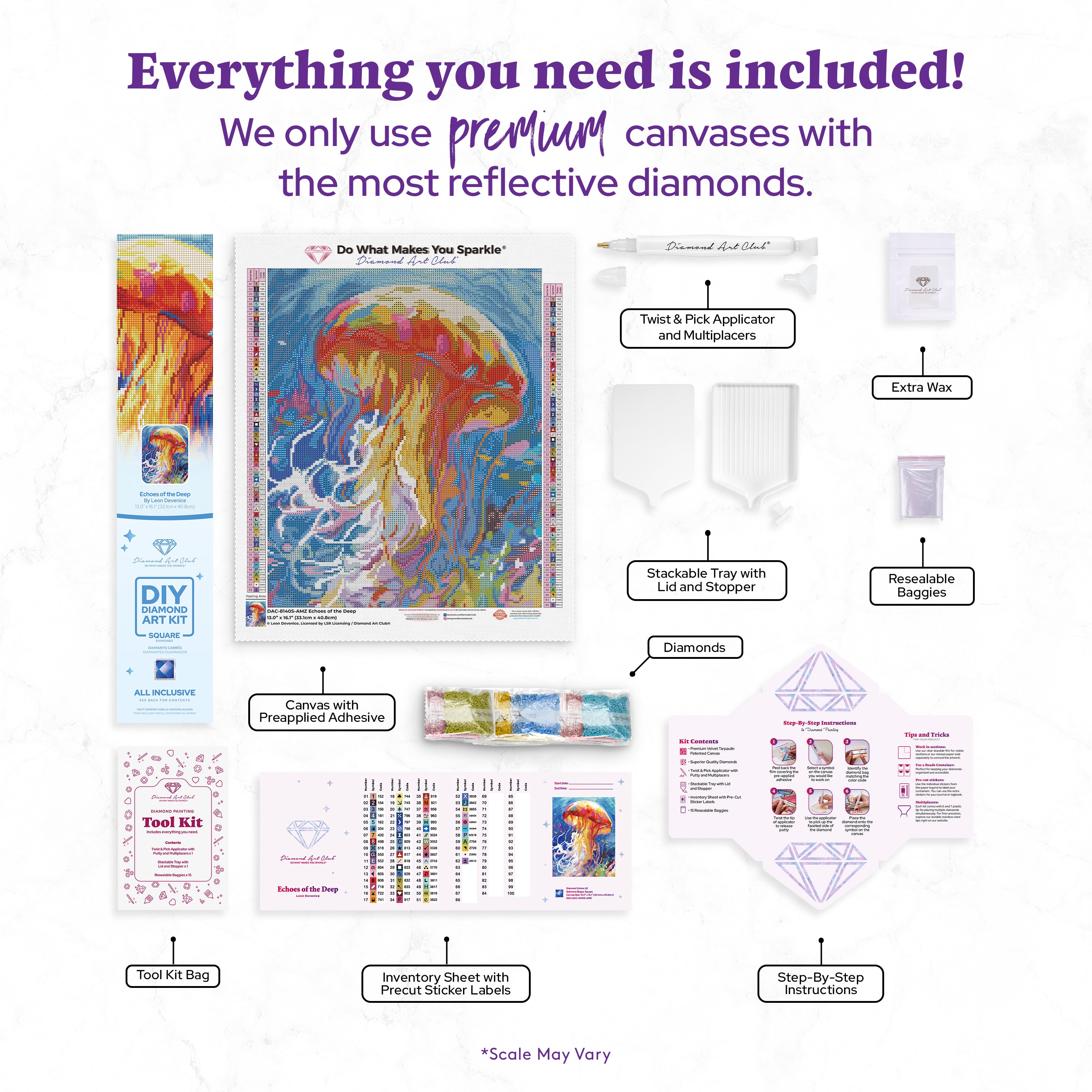 深海のこだま ダイヤモンドアートキット – Diamond Art Club