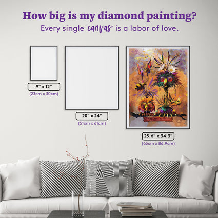 Diamond Painting Eleanor & Ethel 25.6" x 34.3" (65cm x 86.9cm) / Square with 93 Colors including 1 AB and 5 Fairy Dust Diamonds / 91,089