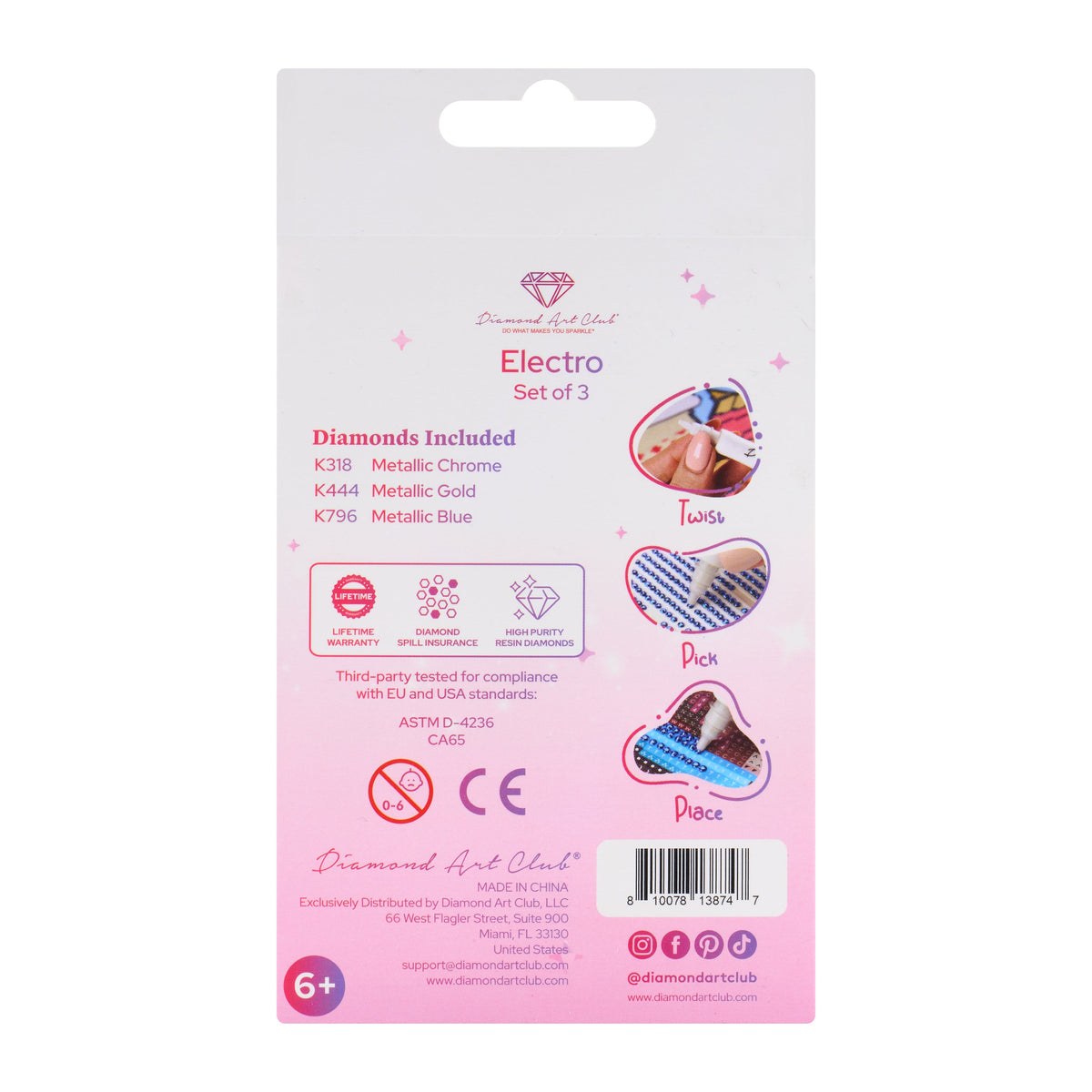 Diamond Painting Electro Diamond® - Round (Set of 3)