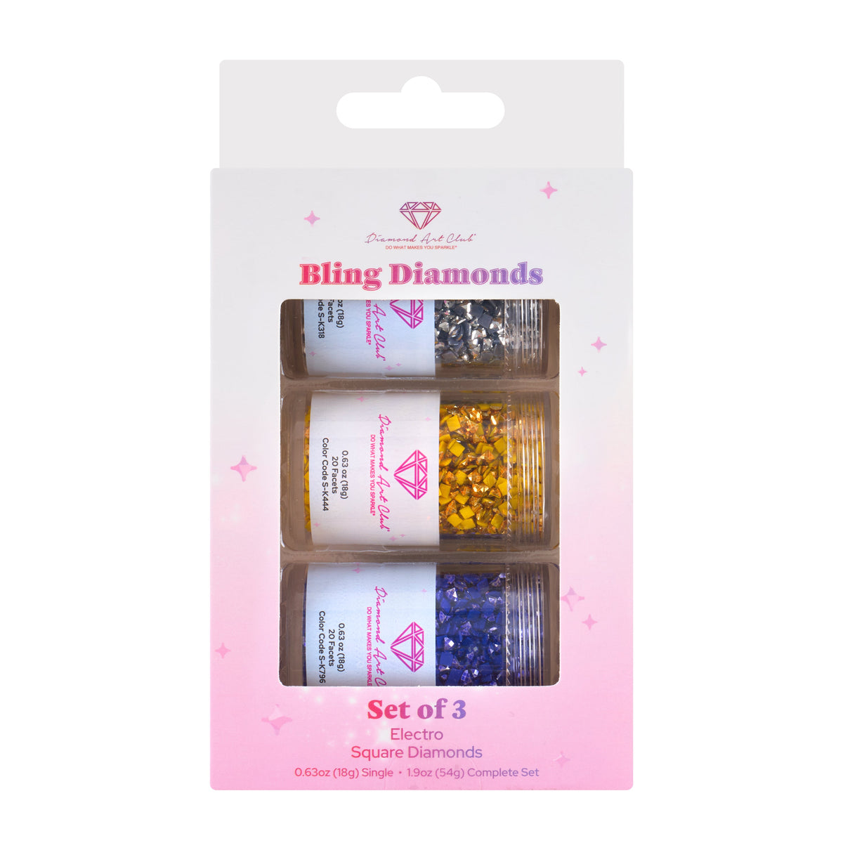 Diamond Painting Electro Diamond® - Square (Set of 3)