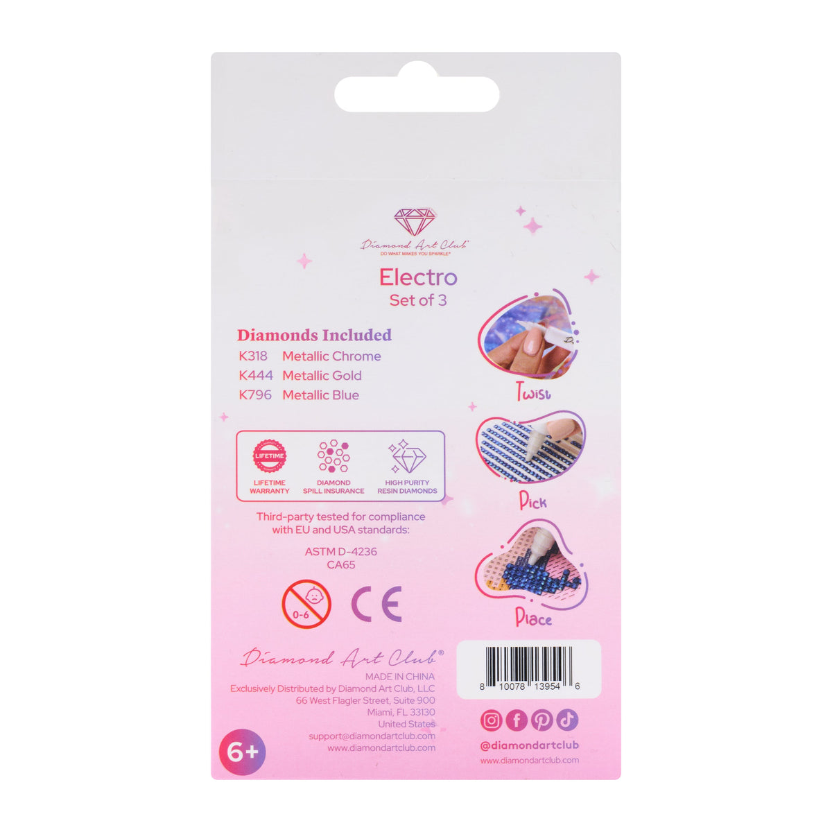 Diamond Painting Electro Diamond® - Square (Set of 3)