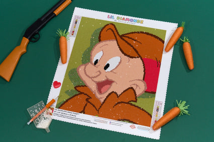 Diamond Painting Elmer Fudd™ 13" x 15" (32.8cm x 37.8cm) / Round With 12 Colors Including 1 ABs / 15,795