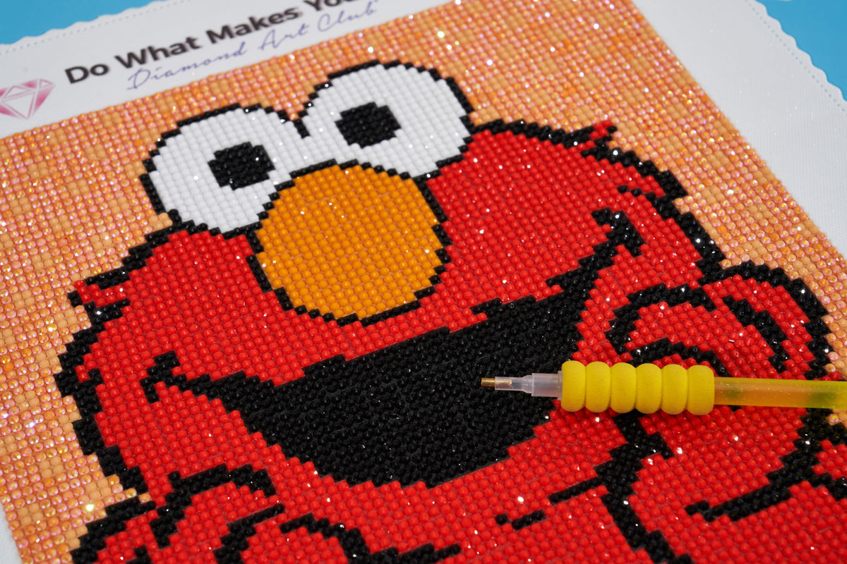 Diamond Painting Elmo™ Portrait 9" x 9" (23cm x 23cm) / Round with 6 Colors including 1 AB / 6,561