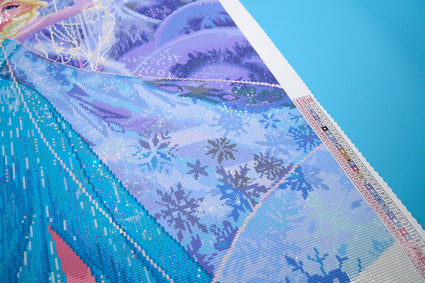 Diamond Painting Elsa, Queen of the North Mountain 27.6" x 52.4" (70cm x 133cm) / Square with 58 Colors including 2 ABs and 4 Fairy Dust Diamonds / 150,054