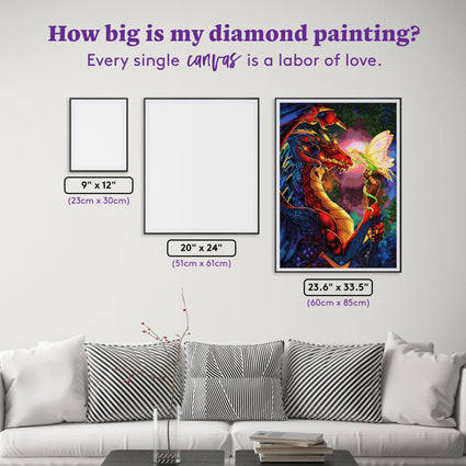 Diamond Painting Empower 23.6" x 33.5" (60cm x 85cm) / Square With 58 Colors Including 4 ABs and 2 Fairy Dust Diamonds / 82,181