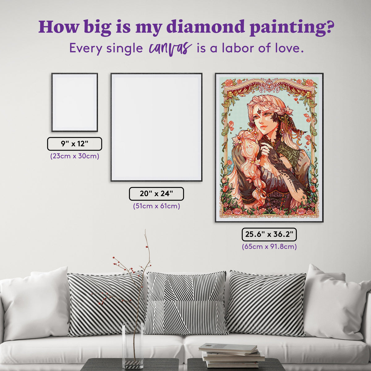 Diamond Painting Enchanted 25.6" x 36.2" (65cm x 91.8cm) / Square with 64 Colors including 2 ABs and 1 Electro Diamond and 3 Fairy Dust Diamonds / 96,309