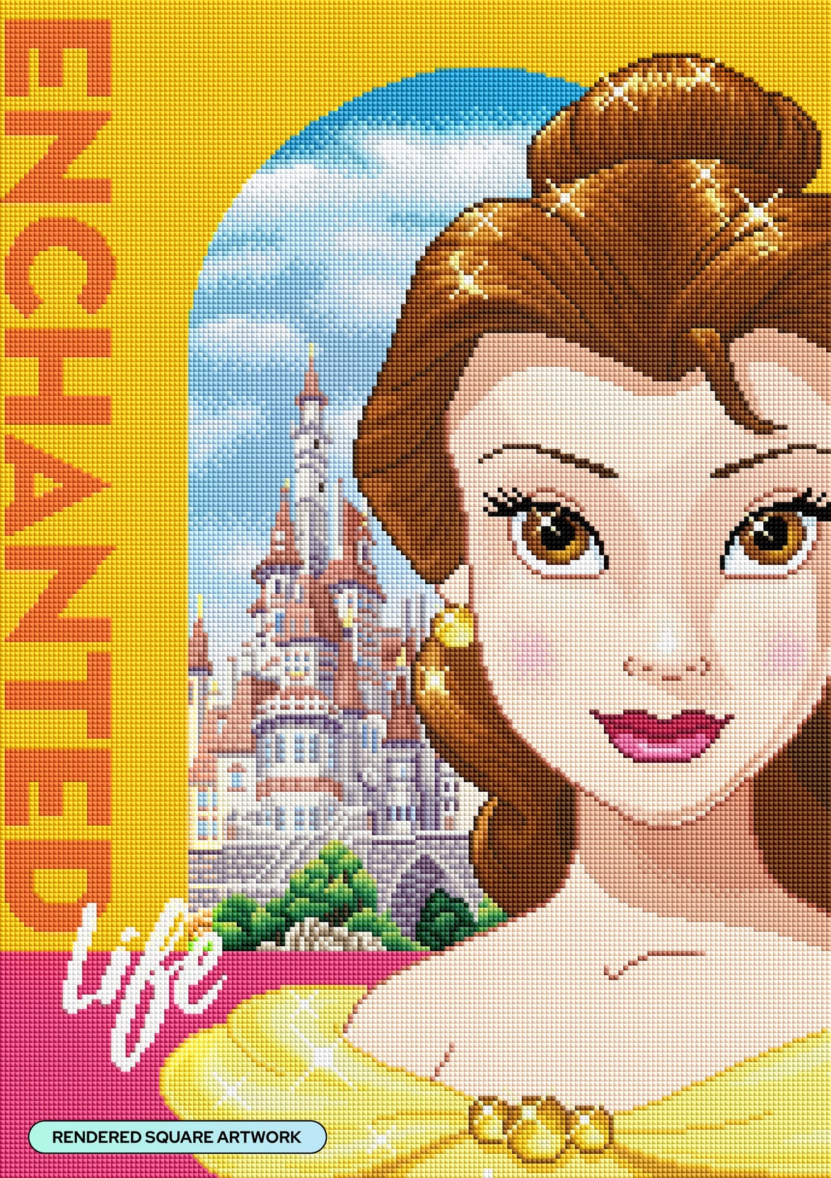 Diamond Painting Enchanted Life 17" x 24" (42.7cm x 60.7cm) / Square with 56 Colors including 4 ABs and 1 Iridescent Diamond and 1 Fairy Dust Diamond / 41,968