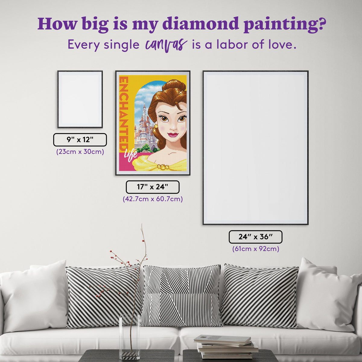 Diamond Painting Enchanted Life 17" x 24" (42.7cm x 60.7cm) / Square with 56 Colors including 4 ABs and 1 Iridescent Diamond and 1 Fairy Dust Diamond / 41,968