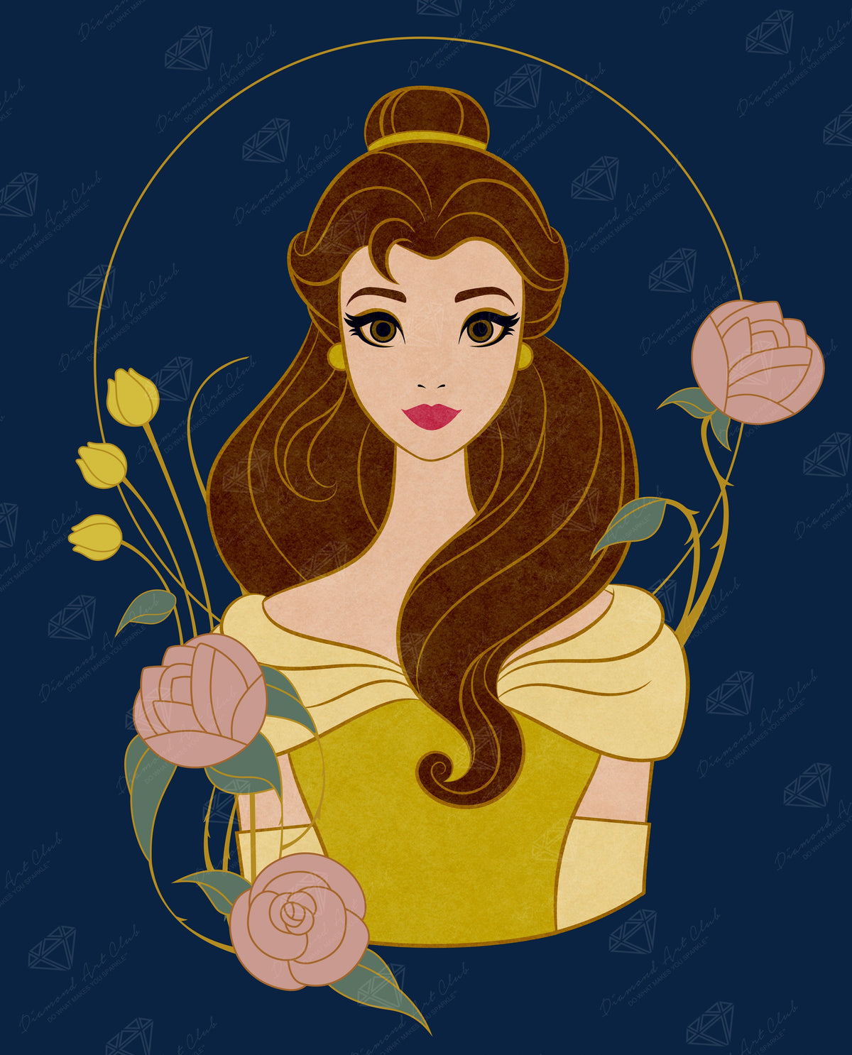 Diamond Painting Enchanted Rose 17" x 21" (42.7cm x 52.8cm) / Round with 14 Colors including 1 Electro Diamond and 2 Iridescent Diamonds and 2 Fairy Dust Diamonds / 29,760