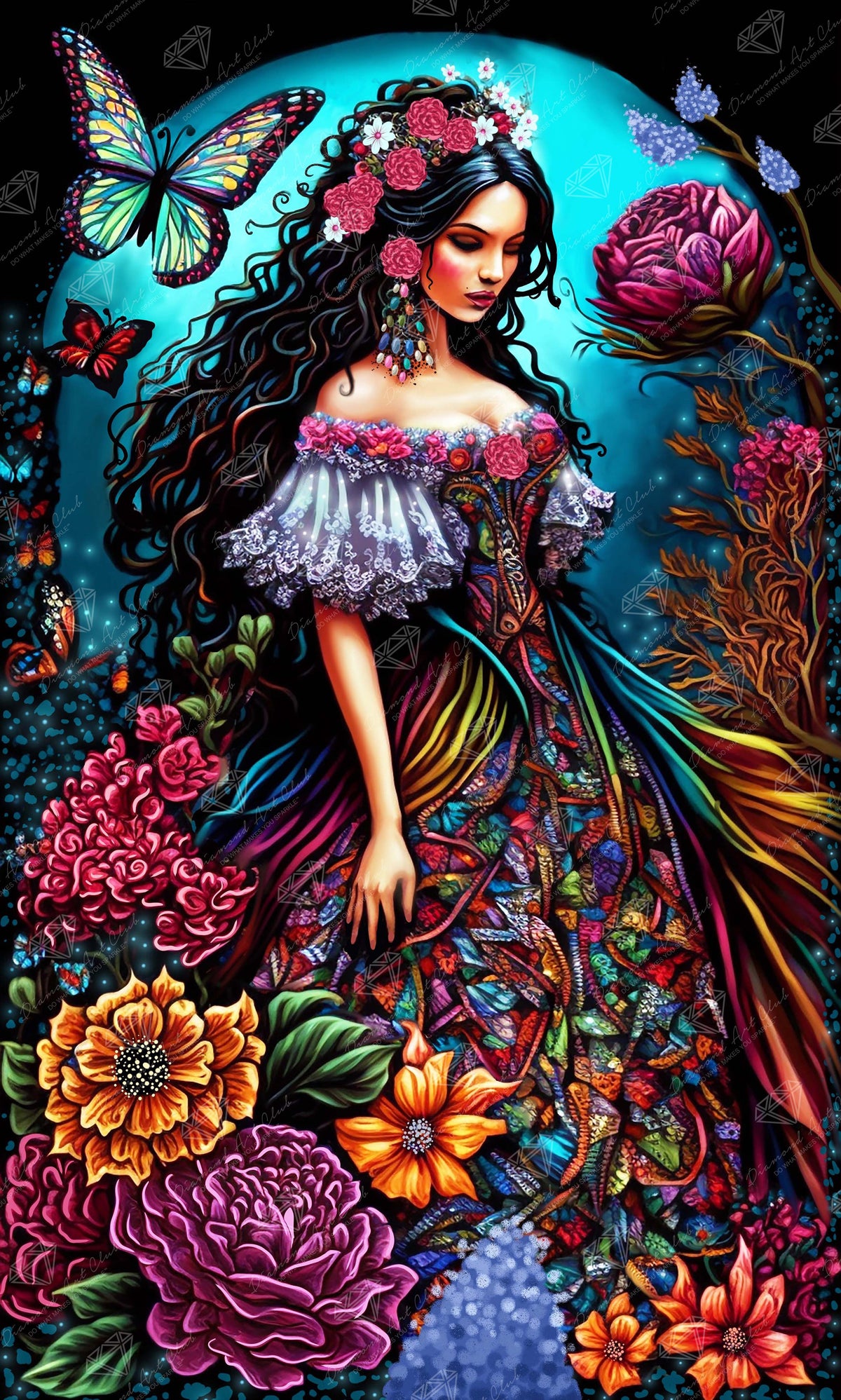 Diamond Painting Esmeralda 23.6" x 39.4" (60cm x 100cm) / Square With 60 Colors Including 3 ABs and 3 Fairy Dust Diamonds / 96,641