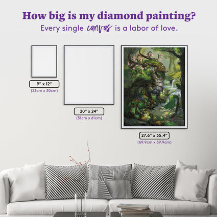 Diamond Painting Eternal Spring 27.6" x 35.4" (69.9cm x 89.9cm) / Square With 95 Colors Including 3 ABs and 3 Fairy Dust Diamonds / 101,441