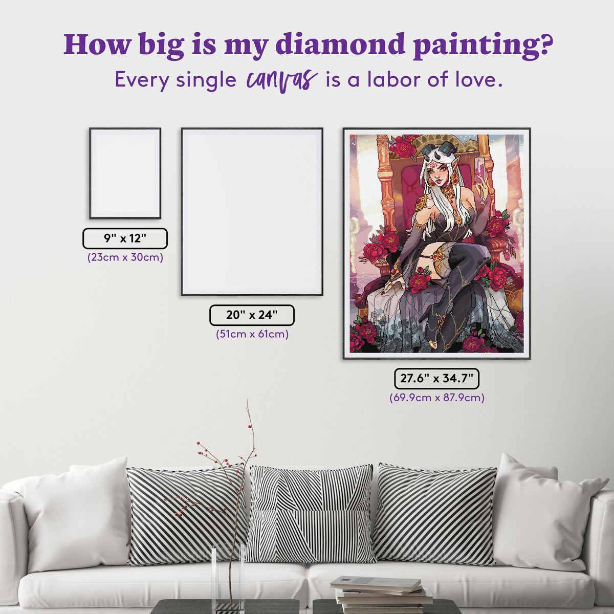 Diamond Painting Ethereal Queen 27.6" x 34.7" (69.9cm x 87.9cm) / Square with 81 Colors including 3 ABs and 6 Fairy Dust Diamonds / 99,193