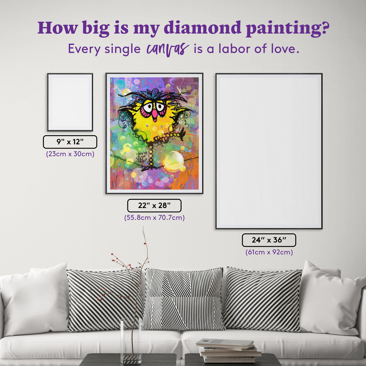 Diamond Painting Eugene 22" x 28" (55.8cm x 70.7cm) / Square with 93 Colors including 2 ABs and 4 Fairy Dust Diamonds / 63,616