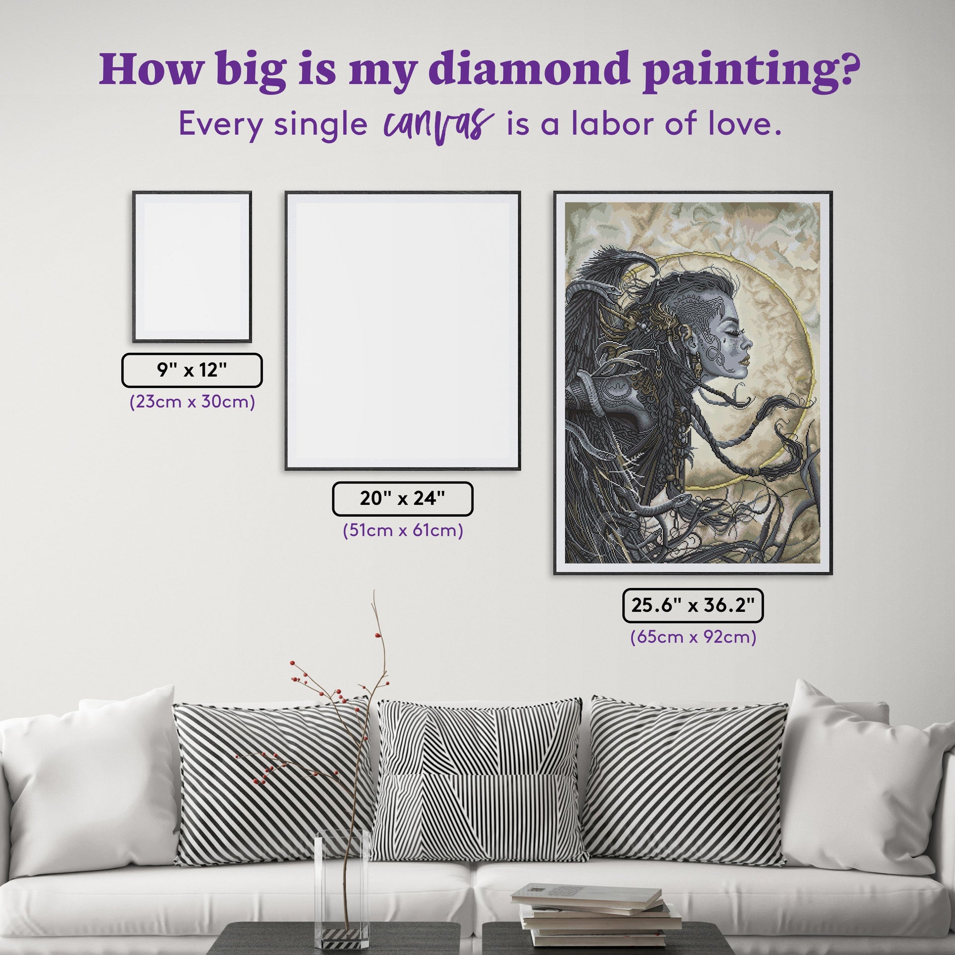 Diamond Painting Euryale 25.6" x 36.2" (65cm x 92cm) / Square with 26 Colors including 1 Electro Diamond / 96,309
