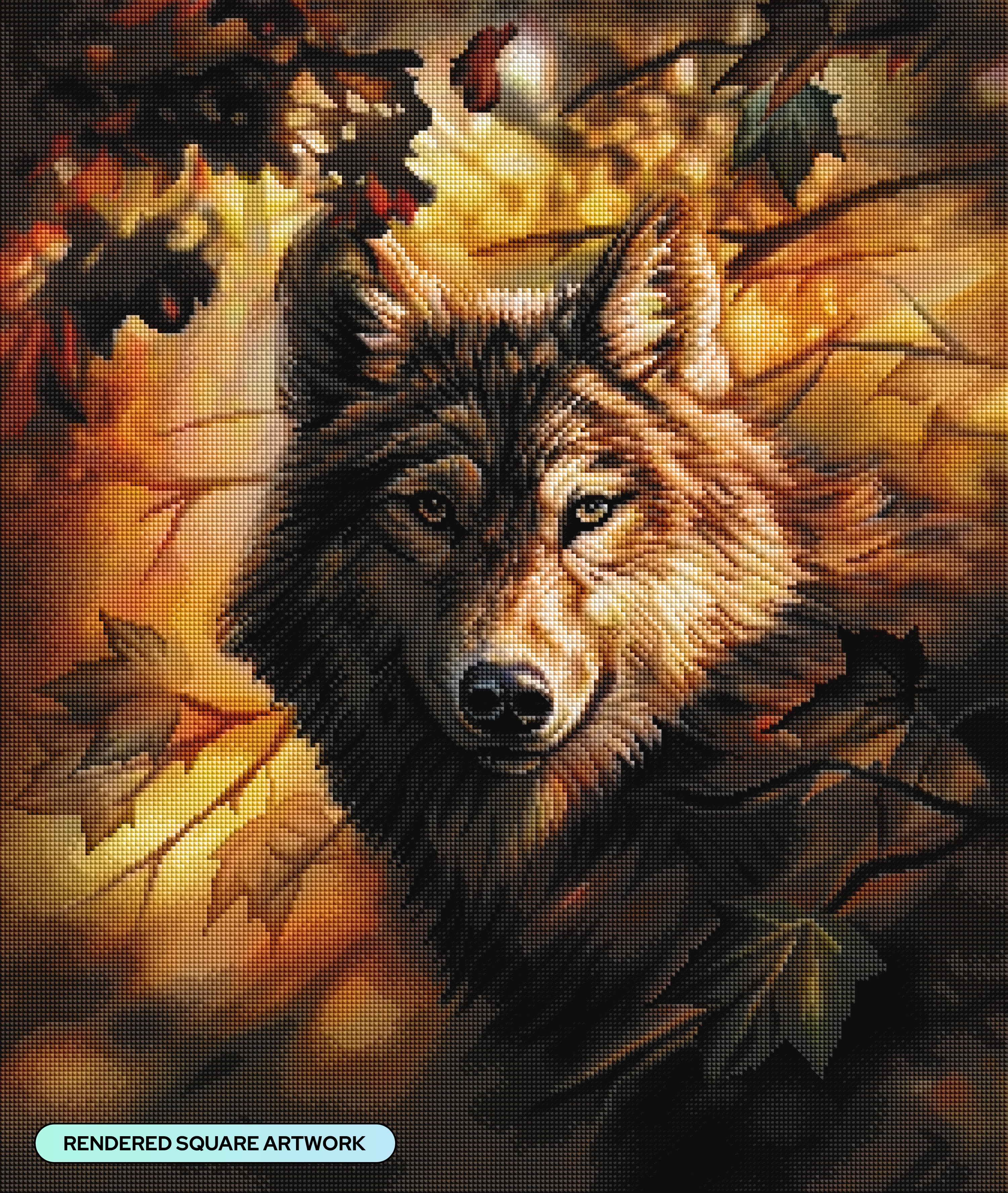 Evening Glow Wolf – Diamond Art Club