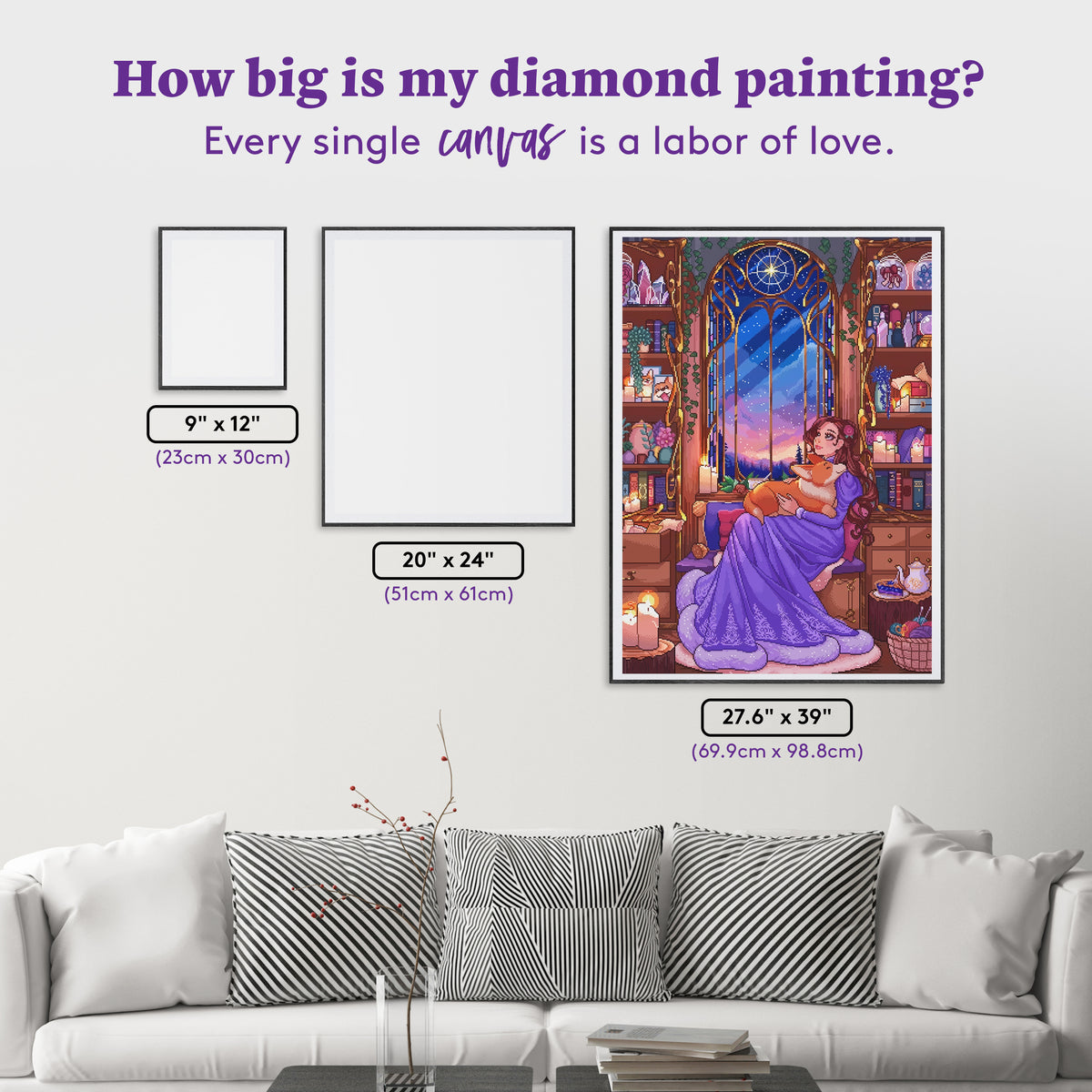 Diamond Painting Evening Star 27.6" x 39" (69.9cm x 98.8cm) / Square with 85 Colors including 3 ABs and 4 Fairy Dust Diamonds / 111,557