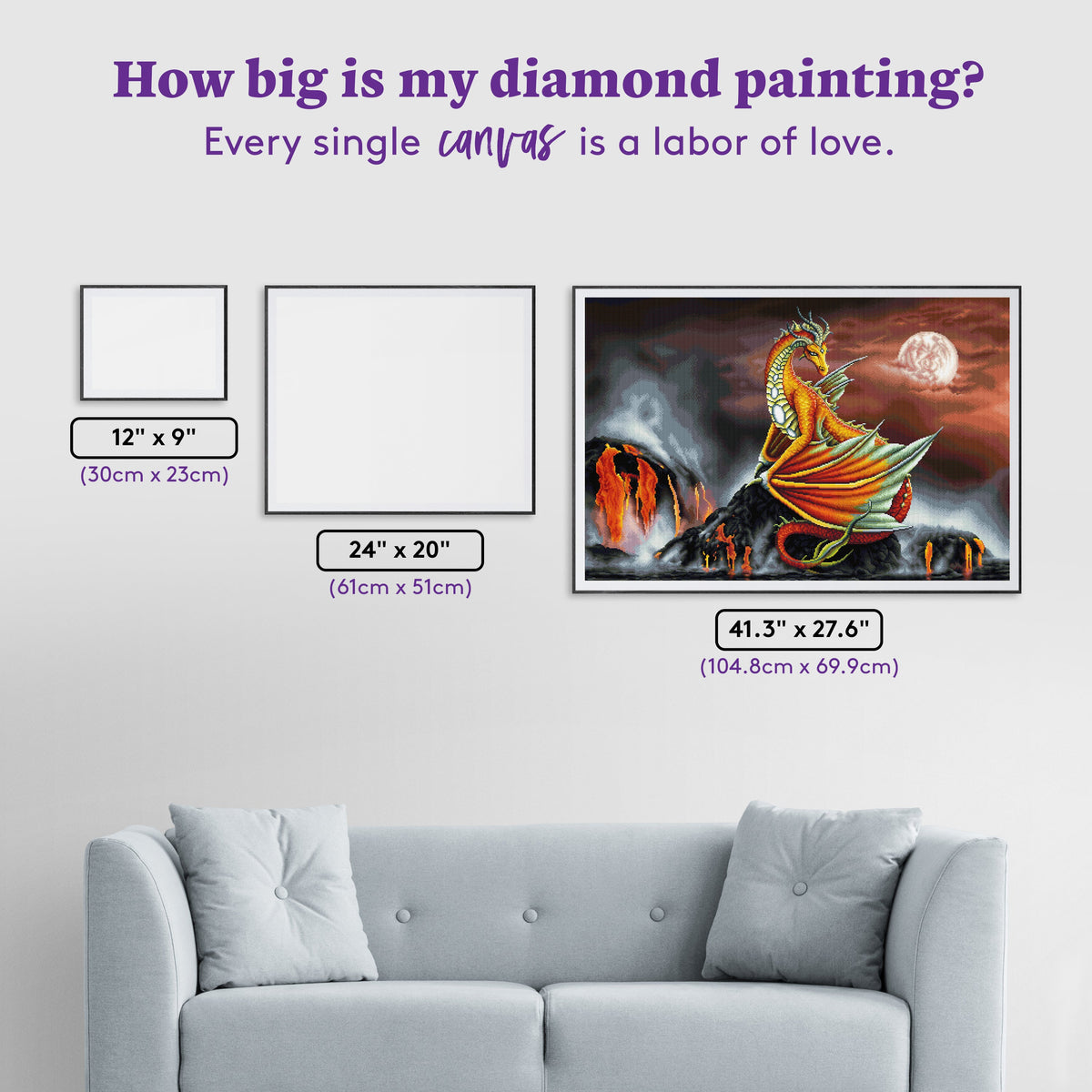 Diamond Painting Everly 41.3" x 27.6" (104.8cm x 69.9cm) / Square with 64 Colors including 3 ABs and 2 Fairy Dust Diamonds / 118,301