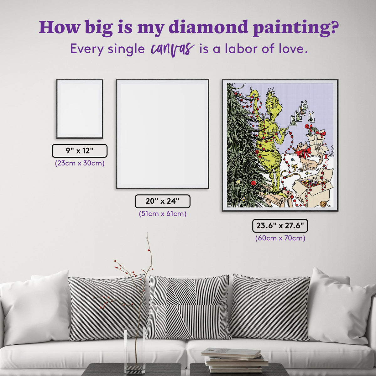 Diamond Painting Every Last Decoration 23.6" x 27.6" (60cm x 70cm) / Square with 15 Colors including 1 AB and 2 Fairy Dust Diamonds / 67,721